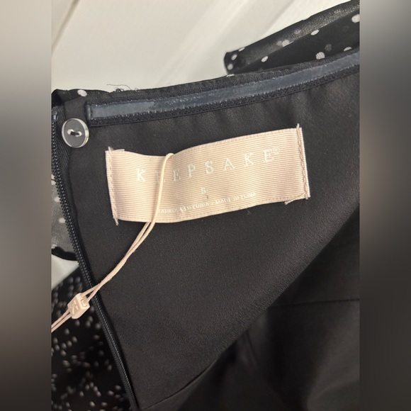 Keepsake Embrace Me Black Polka Dot One-Shoulder Maxi Dress - Picture 12 of 12